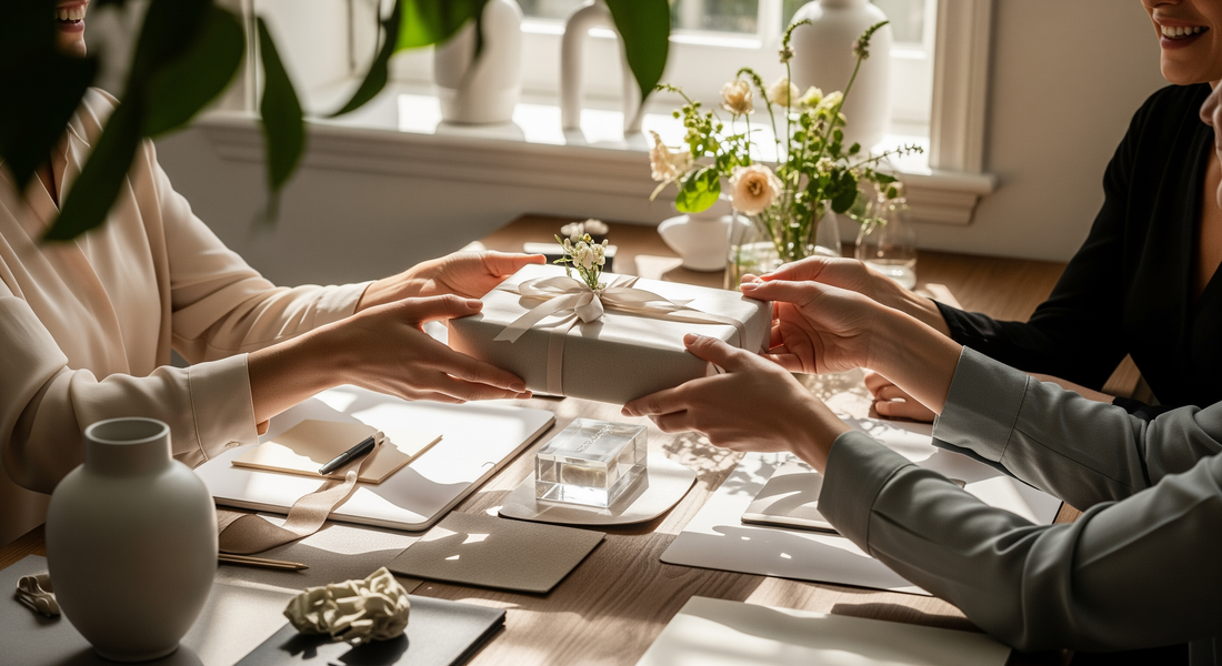 Personalized Floral Acrylic Desk Block Review: Elegant, Professional Gift for Management Consultants that Elevates Office Credibility and Client Impressions