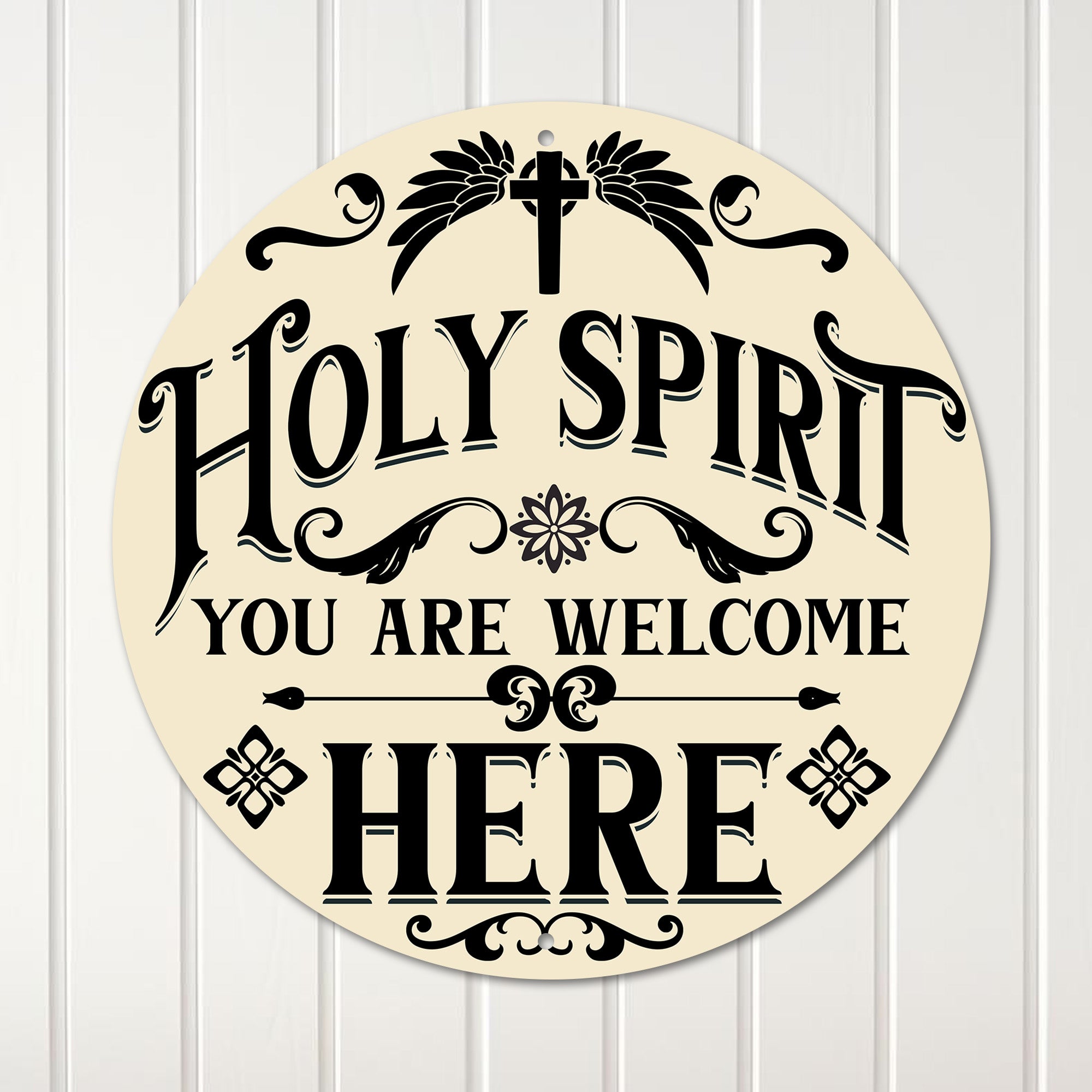Personalized Holy Spirit Metal Sign - Inspirational Decor with Custom Options for Spiritual Homes and Gift-Giving - Image 1