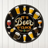 Personalized Beer O'Clock Round Metal Sign – Customizable Wall Art for Beer Lovers, Made with Premium Quality Craftsmanship - Image 1
