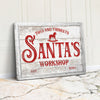 Personalized Santa's Workshop Handmade Wrapped Canvas – Custom Name Design, Perfect Christmas Decor or Gift - Image 1