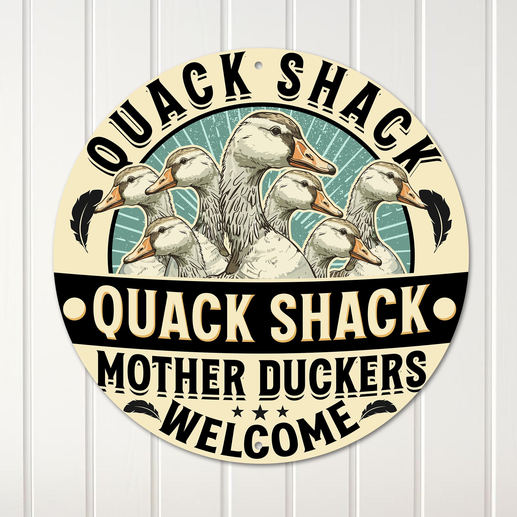Personalized "Quack Shack" Metal Sign - Custom Duck-Themed Decor for Home, Garden, and Gift-Giving - Image 1