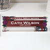Personalized Floral Acrylic Desk Name Block - Elegant Custom Gift for Copy Editors & Professionals - Image 1