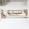 Personalized Acrylic Desk Block with Custom Name & Title - Elegant Floral Design for Office Decoration & Thoughtful Gift - Image 1