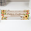 Personalized Floral Acrylic Desk Block - Custom Nameplate for Financial Planners, Handcrafted Gift for Professionals - Image 1