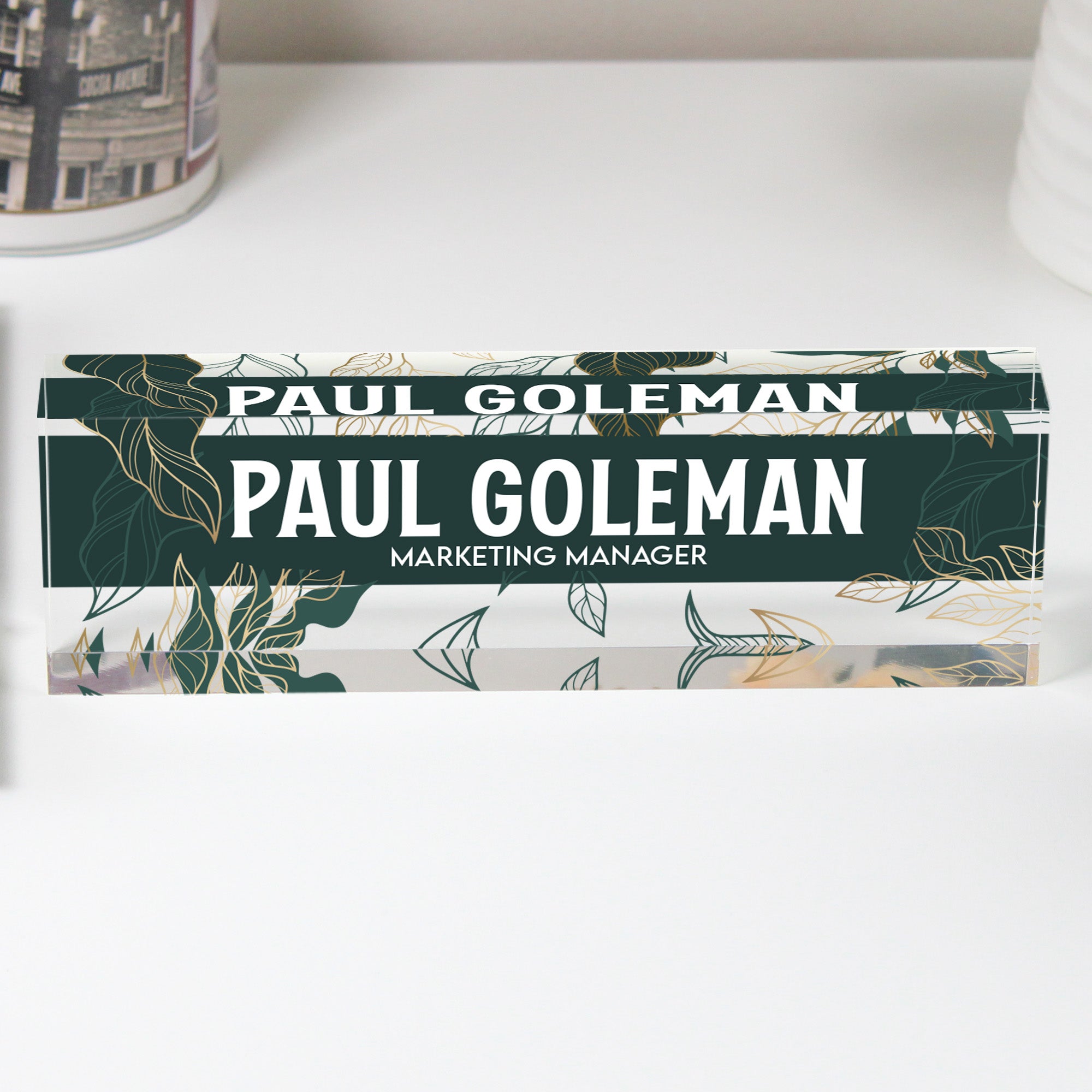 Personalized Acrylic Desk Nameplate - Custom Handmade Office Decor for Professionals & Gift Giving - Image 1