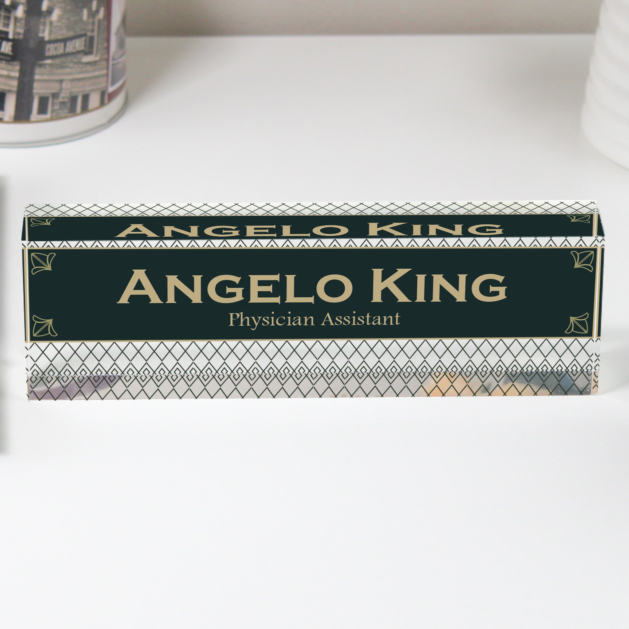 Personalized Acrylic Desk Name Plate – Elegant Handmade Design for Professionals and Gift-Giving - Image 1