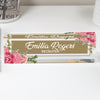 Customized Acrylic Desk Block - Elegant Floral Design with Personalization for Recruiters - Perfect Gift for Professionals - Image 1