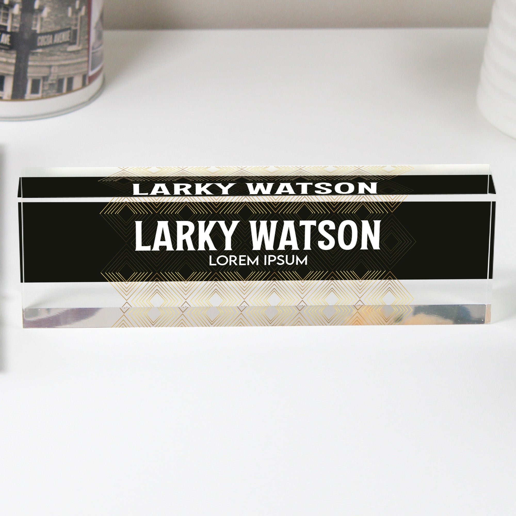 Personalized Acrylic Desk Name Plate – Elegant Custom Office Decor, Perfect Gift for Professionals and Graduates - Image 1