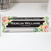 Personalized Floral Acrylic Desk Block for Social Workers – Custom Name Plaque, Perfect Gift for Office Decor - Image 1