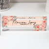 Personalized Floral Acrylic Desk Name Plate - Elegant Custom Gift for Therapists and Professionals - Image 1