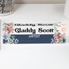 Personalized Floral Acrylic Desk Block with Name and Title - Custom Gift for Artists and Creatives - Image 1