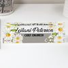 Personalized Floral Acrylic Desk Name Plate - Custom Engraved with Daisies Design for Office, Boss, or Gift - Image 1