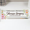 Personalized Floral Acrylic Desk Block - Custom Nameplate for Computer Programmers - Artistic Gift for Professionals - Image 1