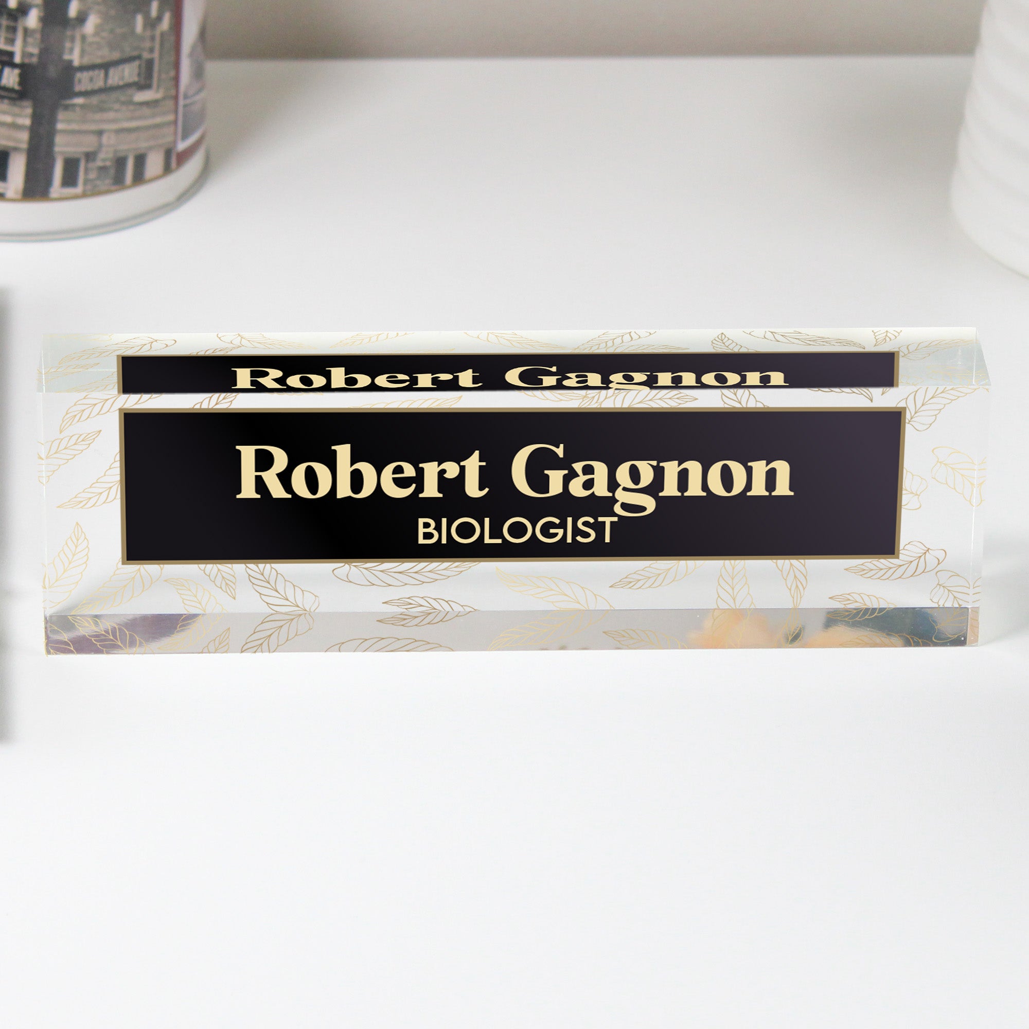 Personalized Acrylic Desk Nameplate - Custom Engraved Office Decor for Professionals, Teachers & More - Image 1