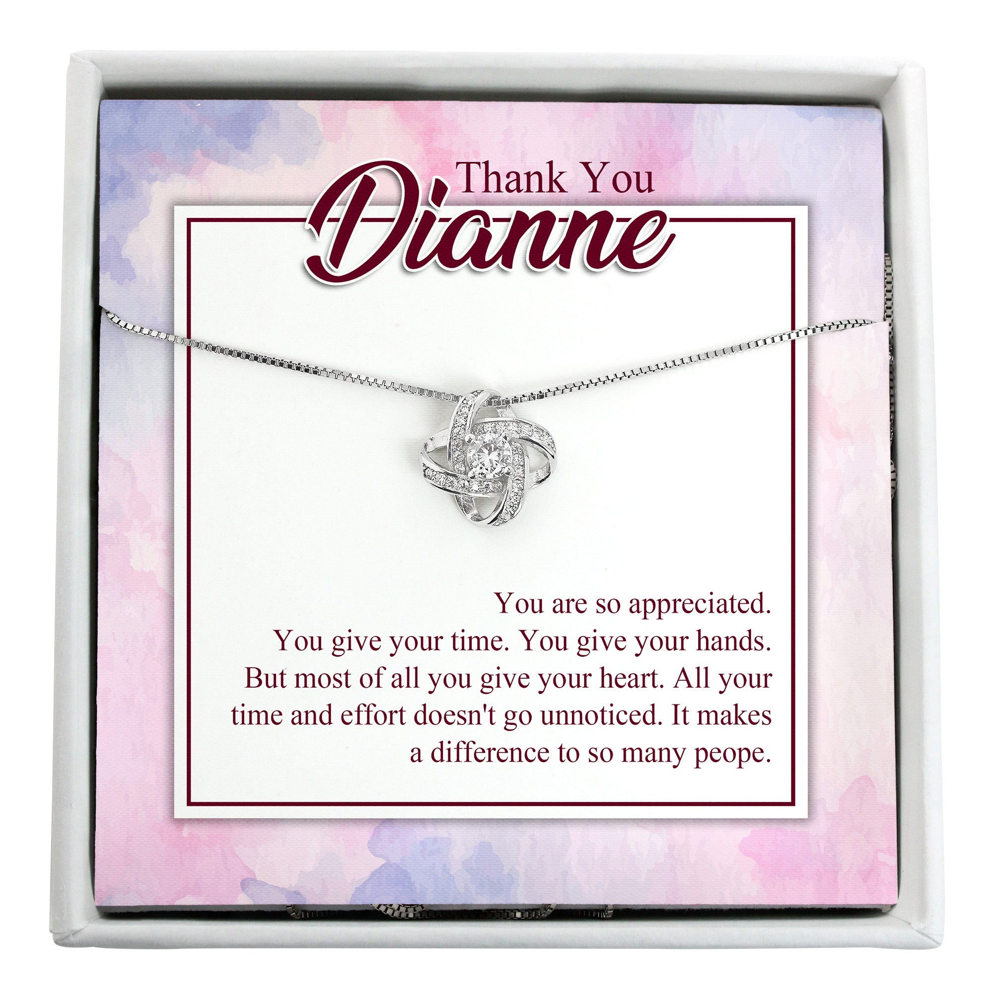 Personalized Thank You Necklace with Heartfelt Message Card - Perfect Gift for Appreciation and Special Occasions - Image 1