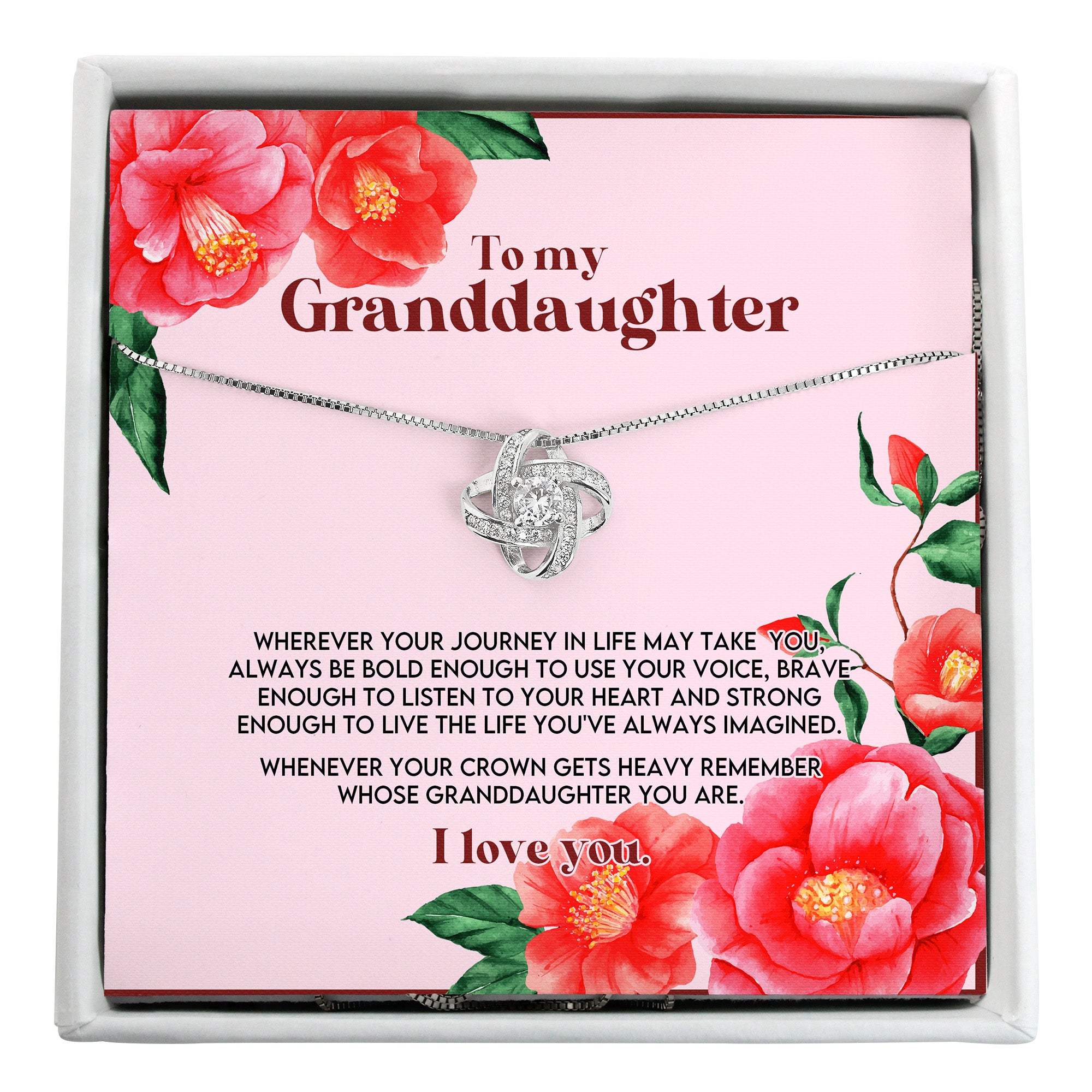 Personalized Granddaughter Necklace with Heartfelt Message Card - Premium Quality Gift for Special Occasions - Image 1