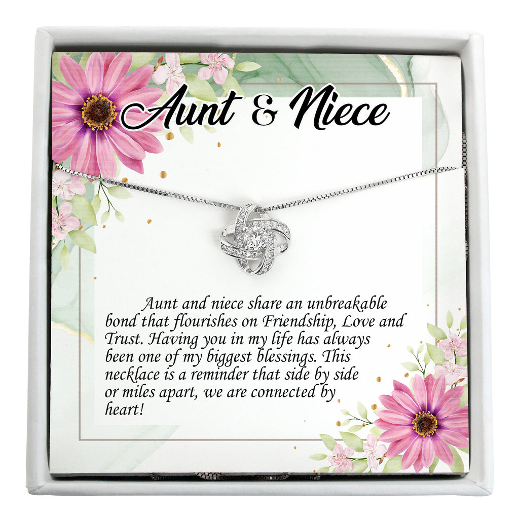 Elegant Aunt & Niece Message Card Necklace - Personalized Gift with Premium Craftsmanship & Heartfelt Connection - Image 1