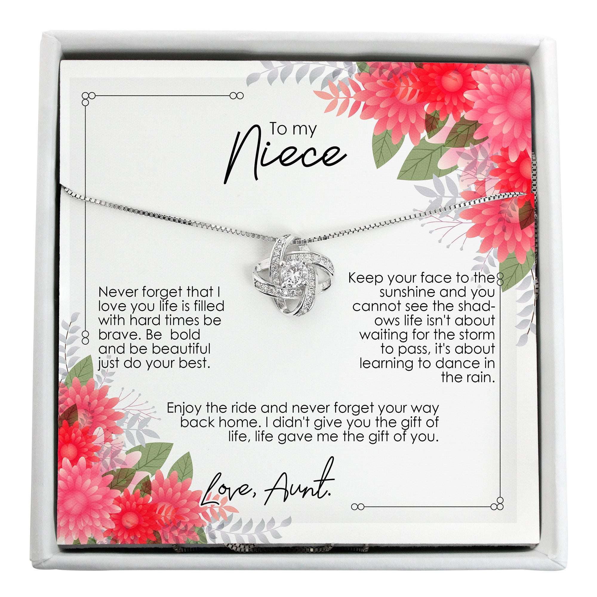Personalized Niece Necklace with Heartfelt Message Card – Handcrafted Jewelry Gift for Special Occasions - Image 1
