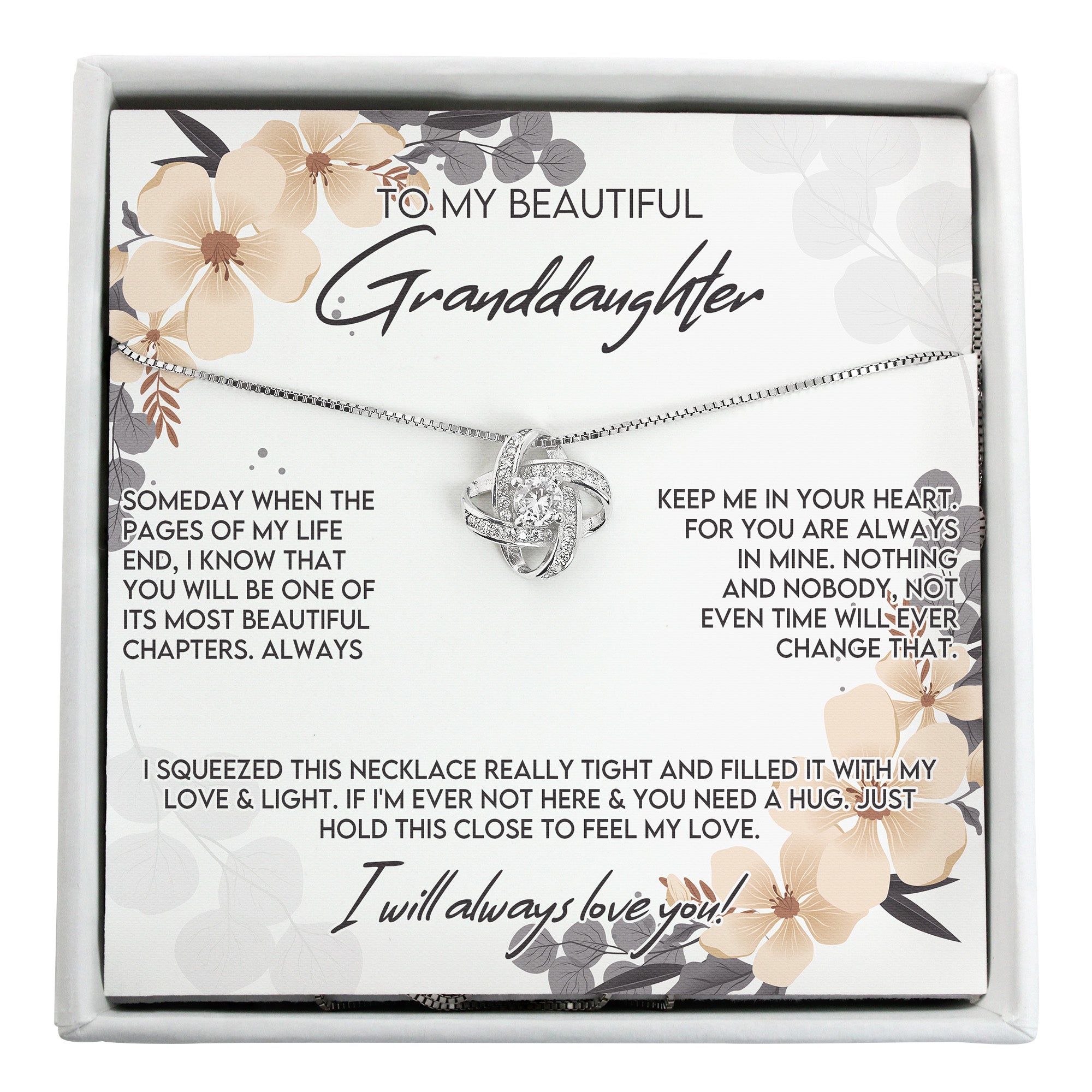 Personalized Granddaughter Necklace with Heartfelt Message Card | Custom Gift for Special Occasions - Image 1