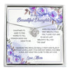 Personalized "To My Beautiful Daughter" Necklace with Heartfelt Message Card - Perfect Gift for Birthdays, Graduations, or Milestones - Image 1
