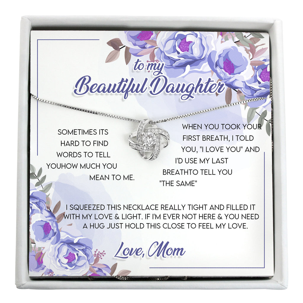 Personalized "To My Beautiful Daughter" Necklace with Heartfelt Message Card - Perfect Gift for Birthdays, Graduations, or Milestones - Image 1