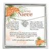 Heartfelt "To My Niece" Necklace - Personalized Gift with Inspirational Message Card and Elegant Design - Image 1