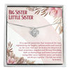 Personalized Big Sister Little Sister Necklace - Customizable Sterling Silver Pendant with Heartfelt Message Card - Image 1