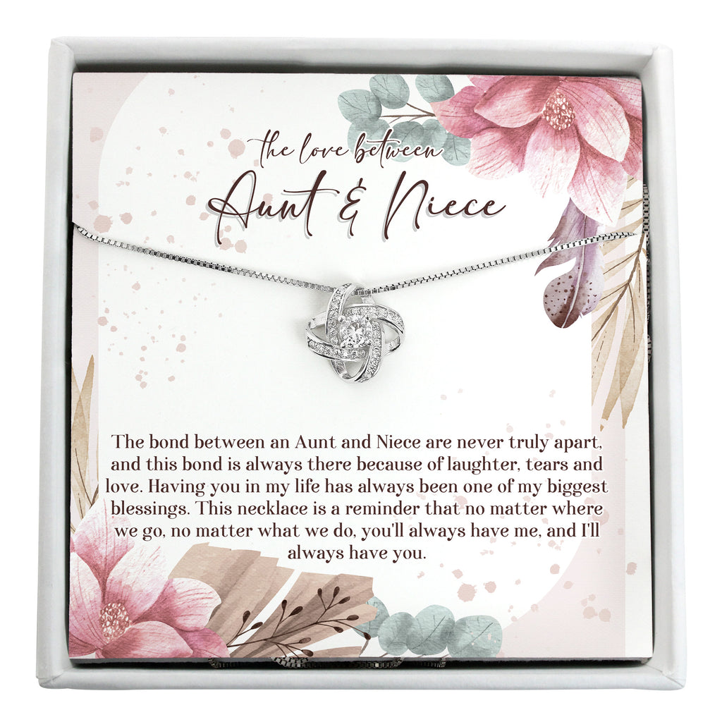 Elegant Personalized Aunt & Niece Necklace Gift with Heartfelt Message Card - Perfect for Birthdays, Holidays, and Special Occasions - Image 1