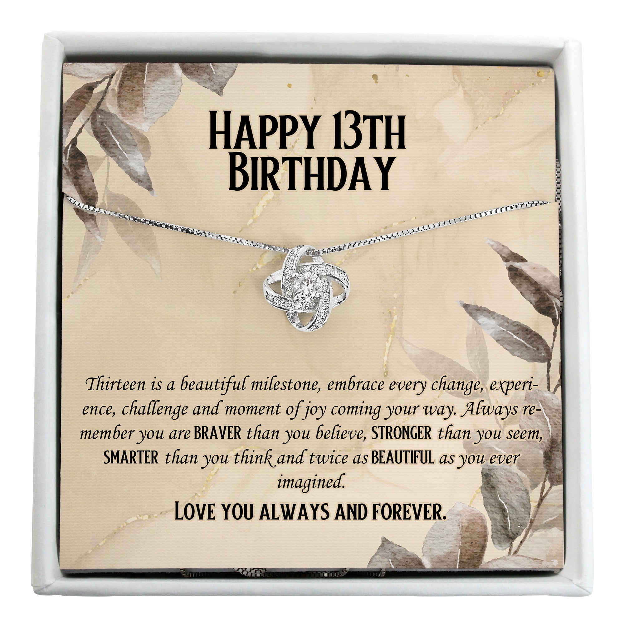 Celebrate Her Special Day with a Personalized Message Card Necklace – Elegant 13th Birthday Gift for Daughter with Inspirational Keepsake - Image 1