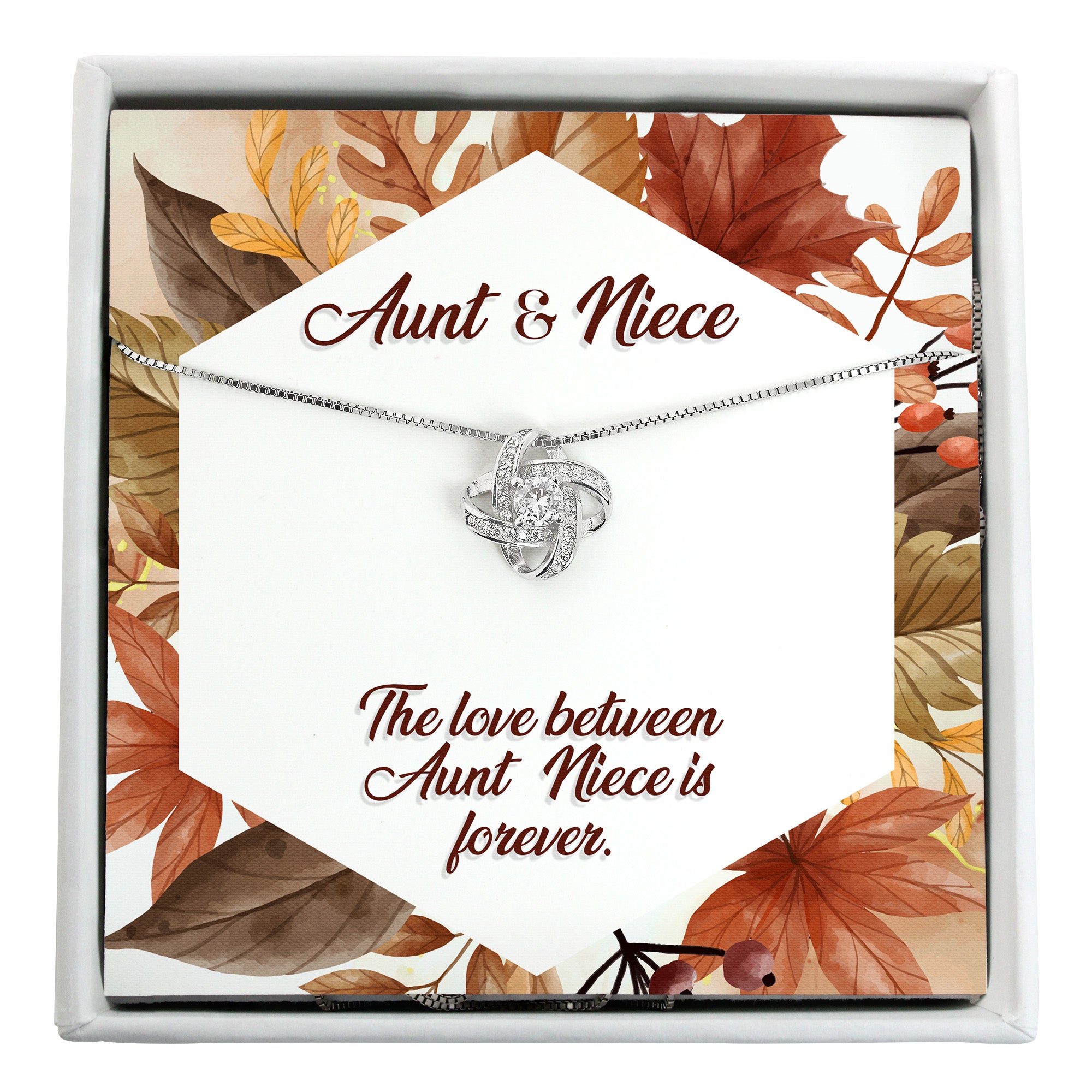 Elegant Aunt & Niece Personalized Necklace with Intricate Knot Design - Perfect Gift for Lasting Bonds - Image 1