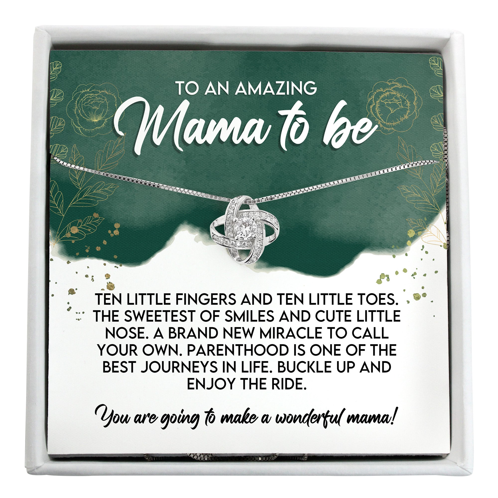 Personalized Mama-to-Be Necklace with Heartwarming Message Card – Celebrate Motherhood with Elegance and Love - Image 1