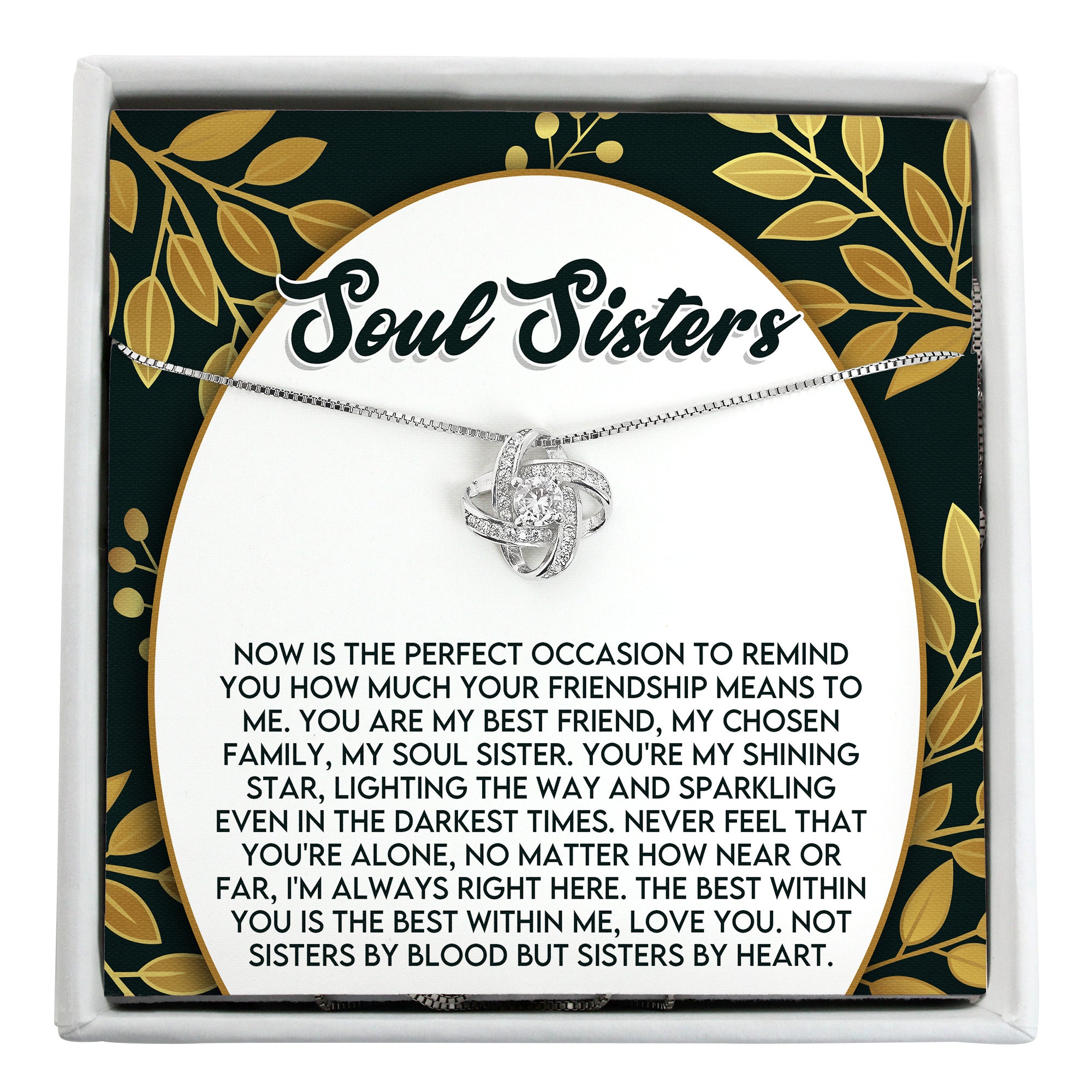 Soul Sisters Personalized Necklace with Heartfelt Message Card – Perfect Gift for Best Friends and Chosen Family - Image 1
