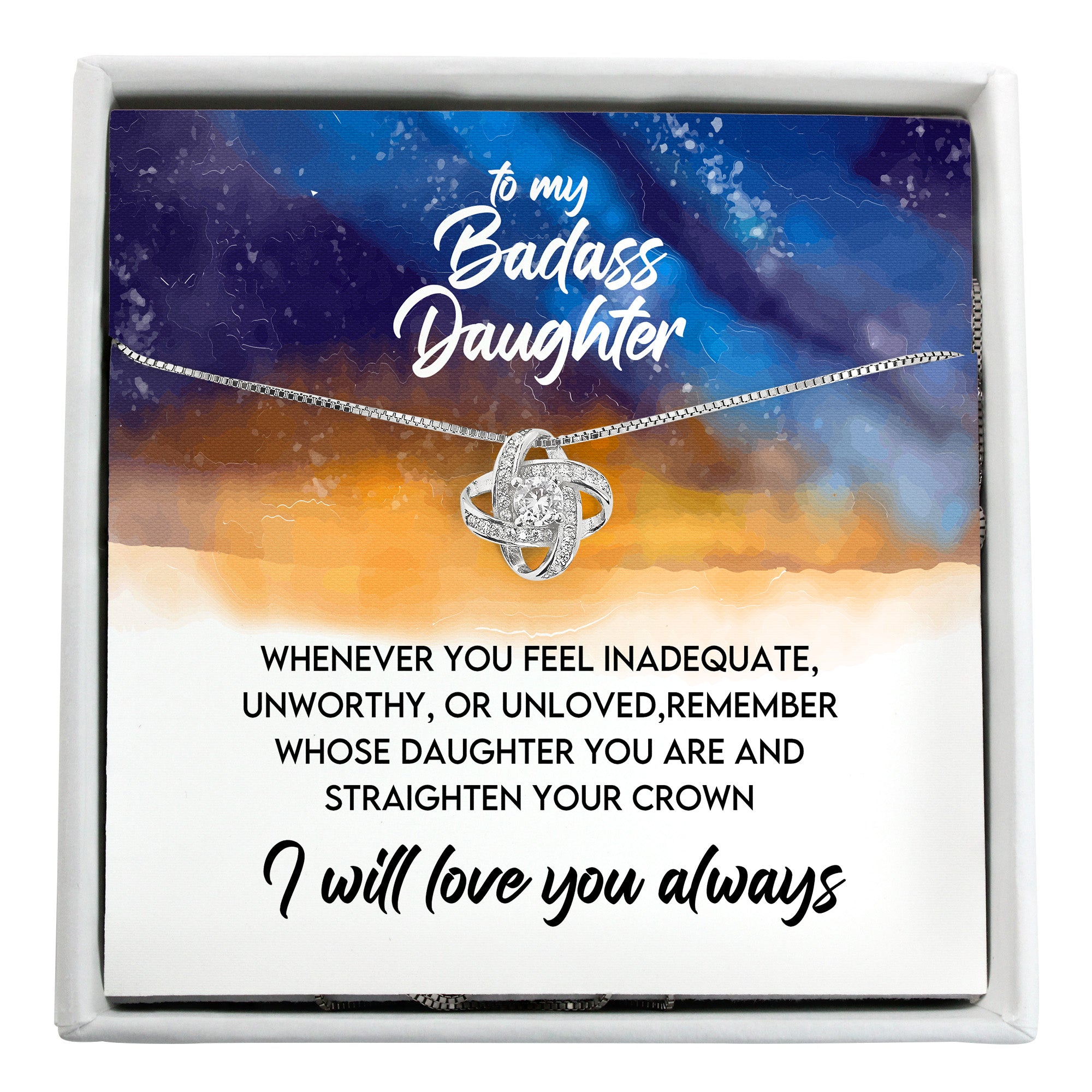 Personalized Necklace for Daughters with Heartfelt Message Card - Empower and Inspire with Premium Craftsmanship - Image 1