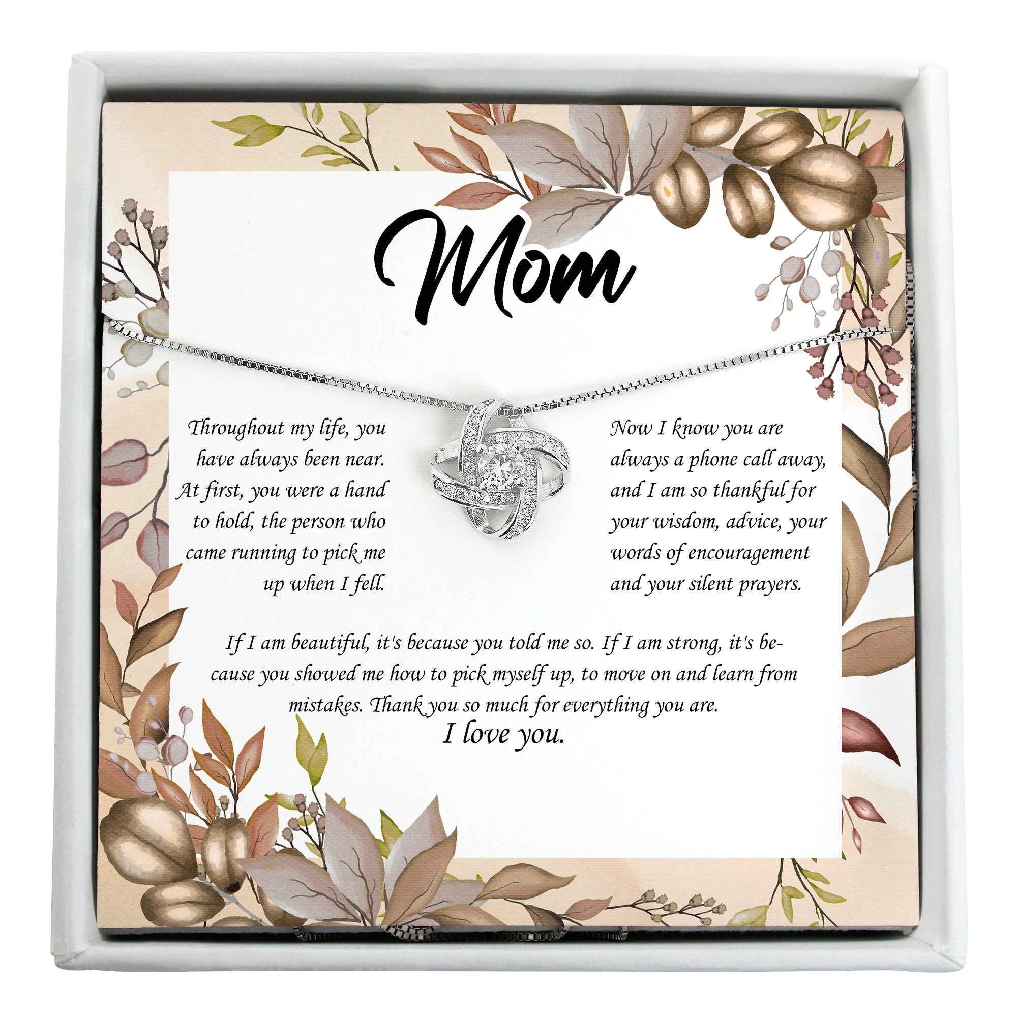 Personalized "To Mom" Message Card Necklace - Elegant Custom Jewelry Gift with Heartfelt Sentiment - Image 1