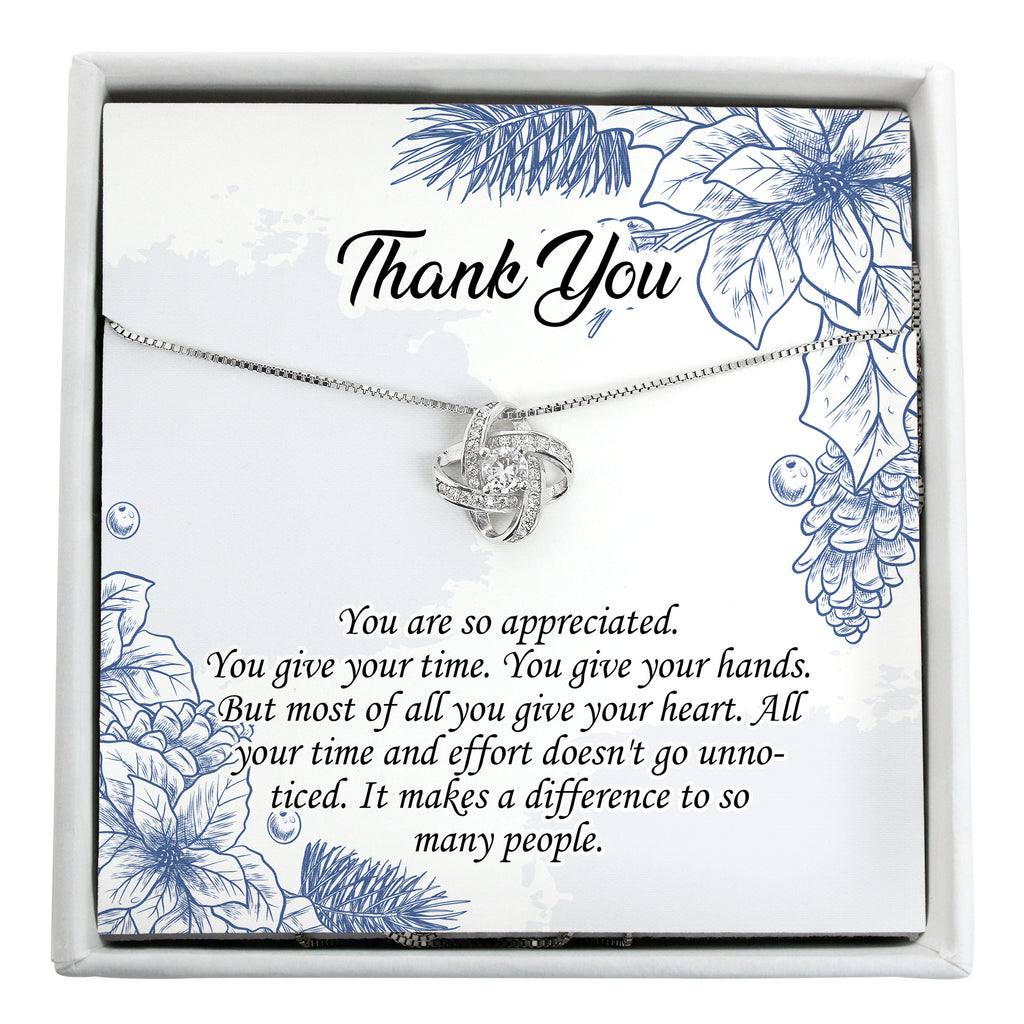 Elegant Personalized Thank You Necklace with Heartfelt Message Card - Perfect Gift for Loved Ones - Image 1
