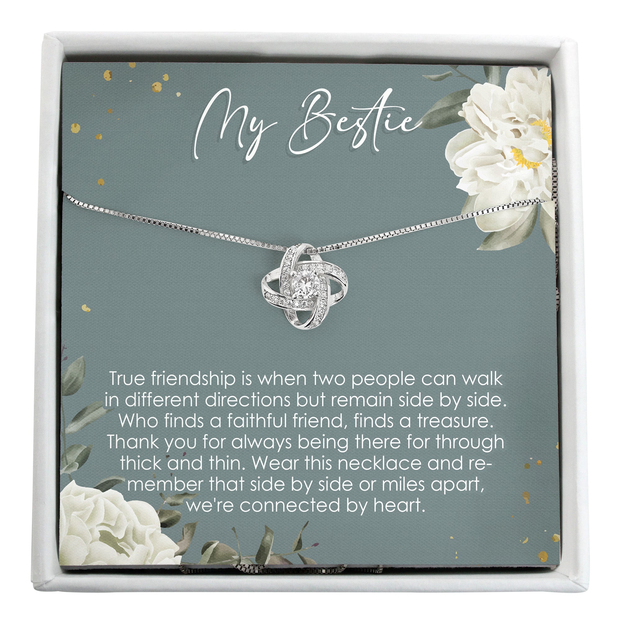 Elegant Personalized Friendship Necklace with Message Card - Perfect Gift for Best Friend, Sister, or Bridesmaid - Image 1