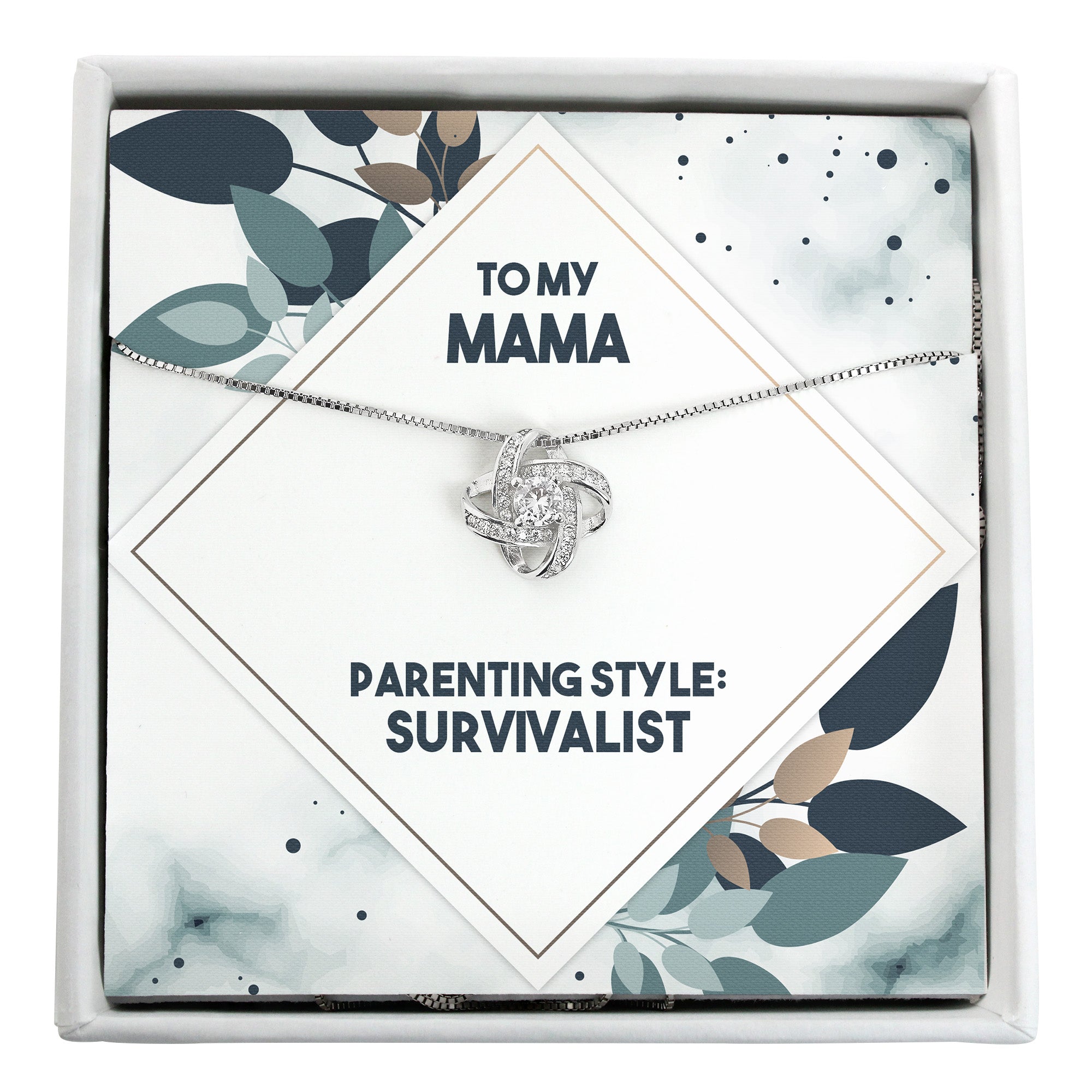 Elegant "To My Mama" Personalized Necklace with Intricate Knot Design - Perfect Survivalist Tribute Gift for Mother's Day & Birthdays - Image 1