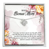 Elegant Personalized Bonus Mom Necklace with Heartfelt Message Card - Perfect Handmade Gift for Mother's Day or Special Occasions - Image 1