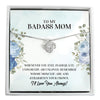 "Personalized Badass Mom Necklace with Inspirational Message Card - Perfect Gift for Mother's Day or Birthdays" - Image 1