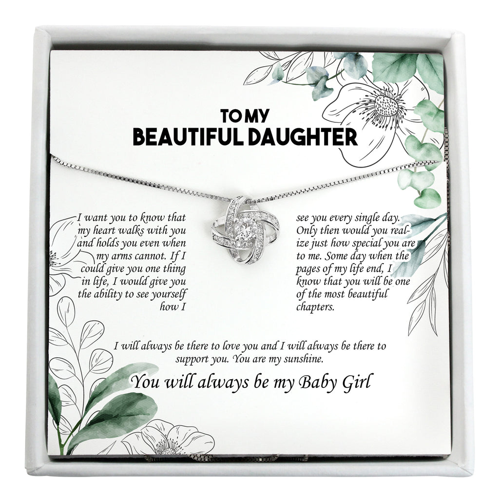 Personalized Daughter Necklace with Inspirational Message Card - Premium Quality Gift for Birthdays, Graduations, and Special Occasions - Image 1