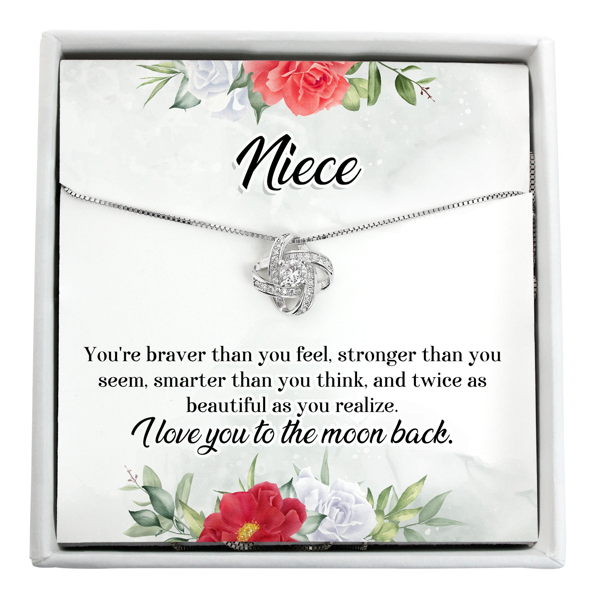 Elegant Personalized Necklace with Inspirational Message Card for Niece – Perfect Handmade Gift with Emotional Touch - Image 1