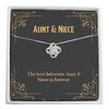Personalized Aunt & Niece Infinity Knot Necklace - Sterling Silver Keepsake Gift with Heartfelt Message Card - Image 1