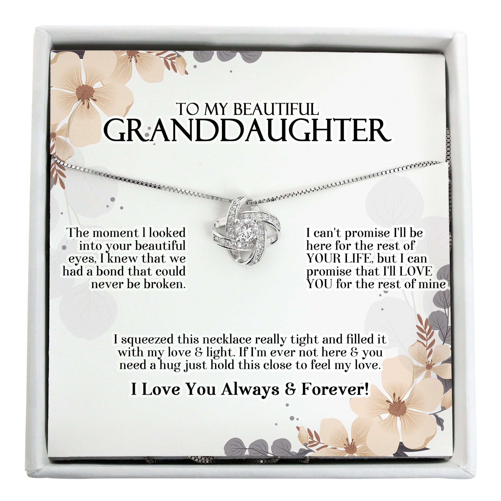 Elegant Granddaughter Necklace with Sentimental Message Card - Perfect Personalized Gift for Special Occasions - Image 1