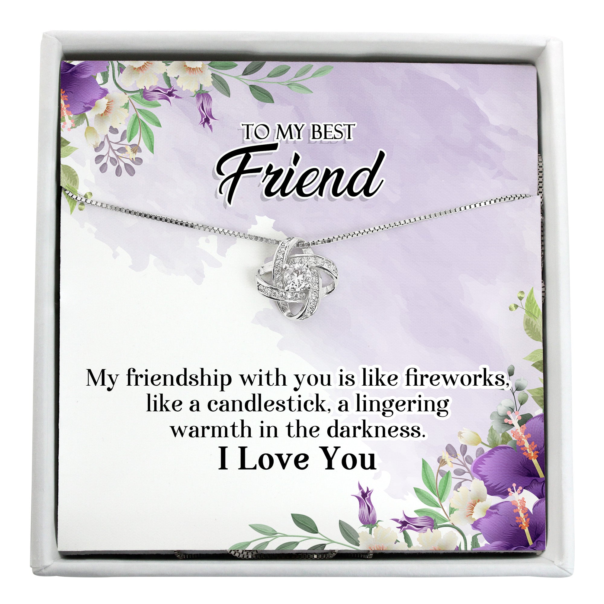 Personalized Sterling Silver Necklace with Message Card for Best Friend – Handcrafted Sentimental Jewelry Gift - Image 1