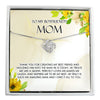 Personalized Message Card Necklace for Boyfriend's Mom – Elegant Silver Knot Design, Perfect Gift for Loved Ones - Image 1