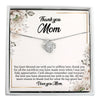 Personalized "Thank You Mom" Necklace with Elegant Knot Pendant - Expressive Gift for Mother's Day and Special Occasions - Image 1