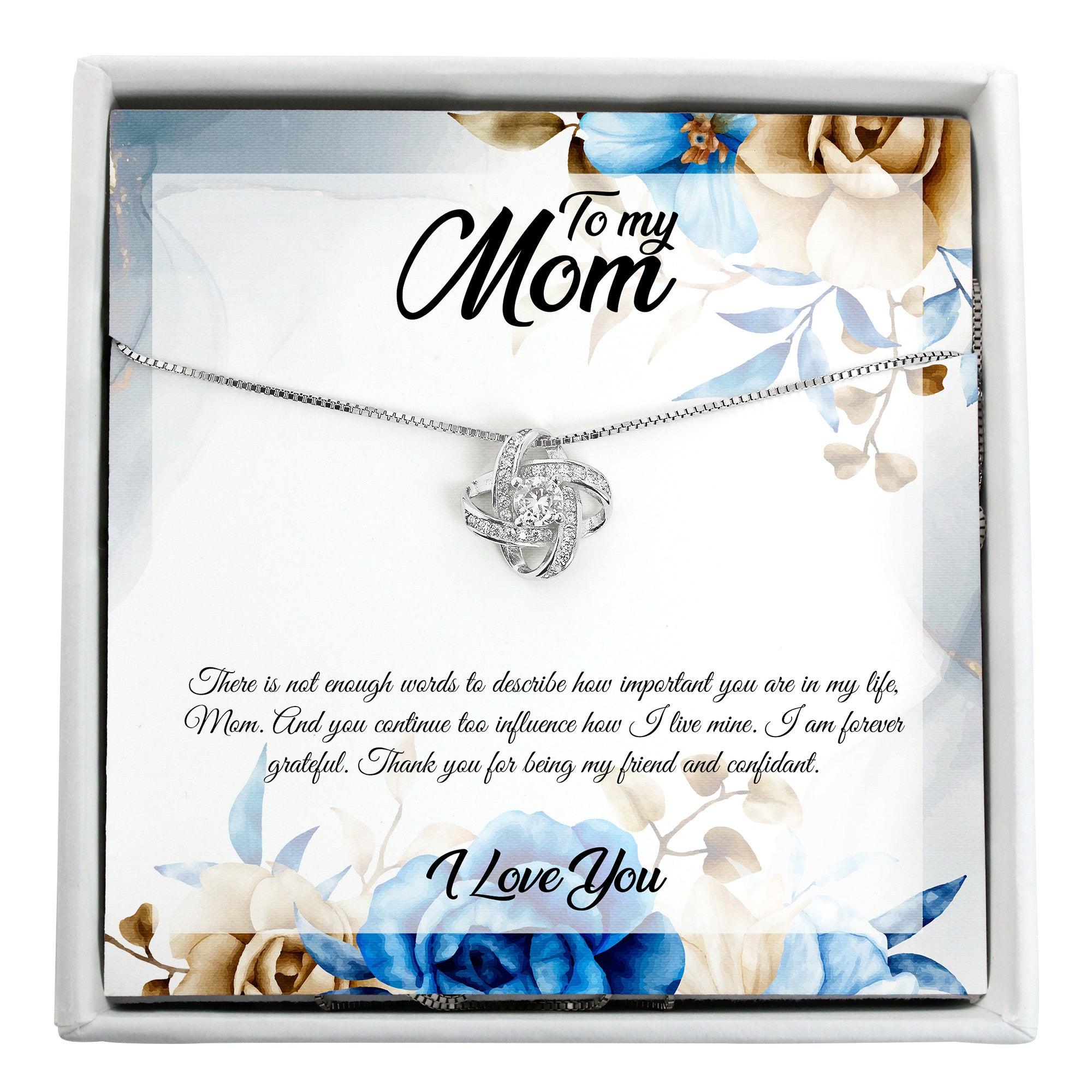 Elegant "To My Mom" Necklace with Heartfelt Message Card - Perfect Personalized Gift for Mother's Day - Image 1