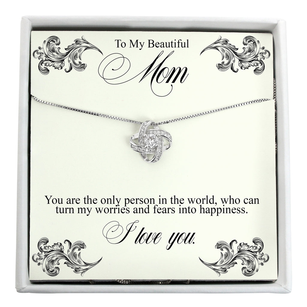 Elegant Personalized Necklace for Mom – Handmade Sterling Silver with Heartfelt Message Card – Perfect Mother's Day or Birthday Gift - Image 1