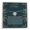 Personalized Sterling Silver Knot Necklace with Heartfelt Message Card for Mom - Ideal Gift for Mother's Day or Birthday - Image 1