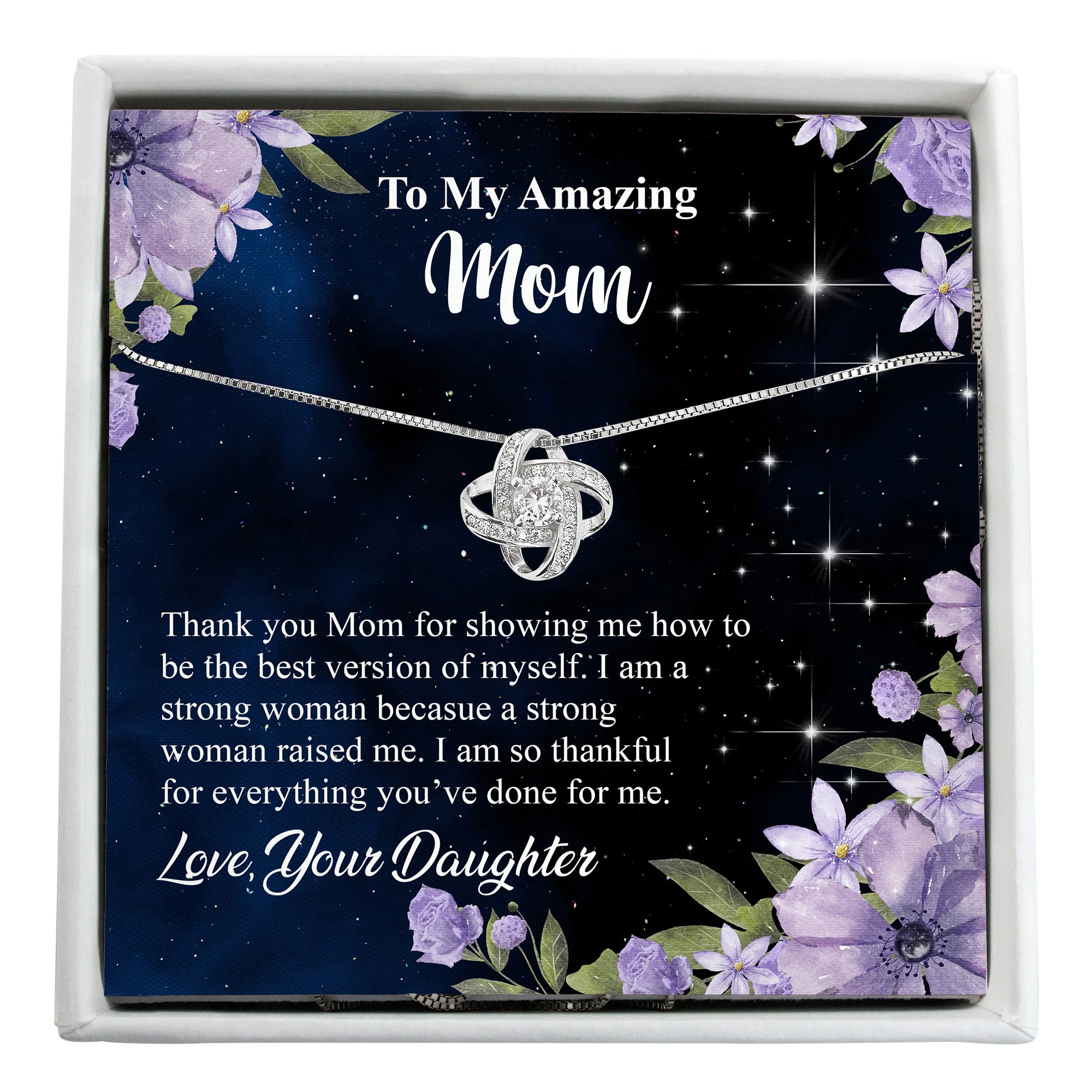 Exquisite Handmade Mom Necklace with Heartfelt Message Card – Perfect Gift for Mother’s Day or Birthday - Image 1